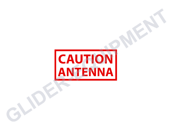 Waarschuwingssticker 'Caution antenna' rood [SR114594]